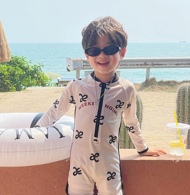 子供服★水着★連体服★キッズ男の子★砂浜★速乾★90-140CM