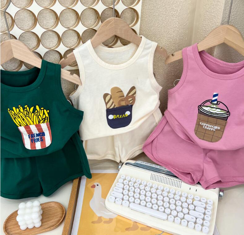 2024★夏新作★韓国風子供服★トップス+ズボン★3色80-130CM