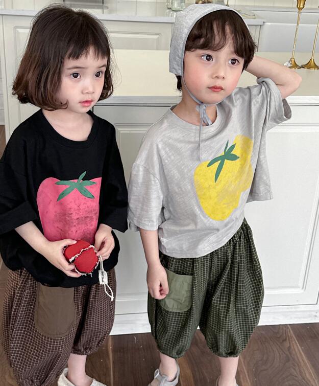 2024★夏新作★韓国風子供服★Tシャツ★2色80-140CM
