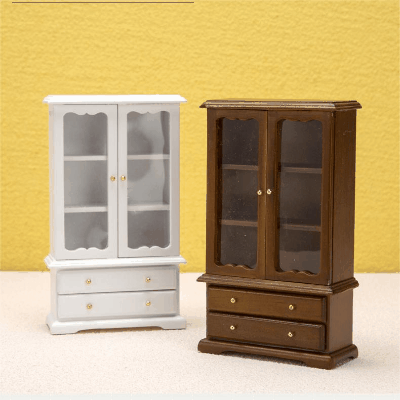 ミニチュア 1:12dollhouse ドールハウス用家具 フィギュア ぬい撮 ドール撮影 キャビネット 本棚 収納棚