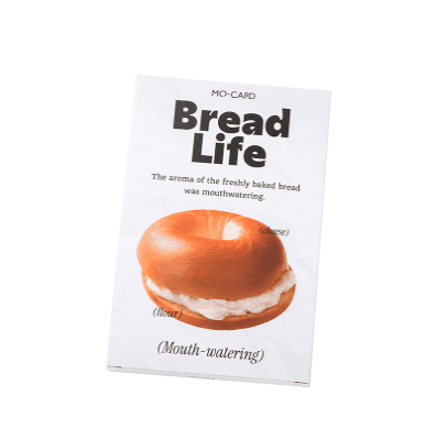 ラッピング  祝い 葉書 ポストカード 新年/誕生日/祝日通用 食べ物グルメ パン 30枚入