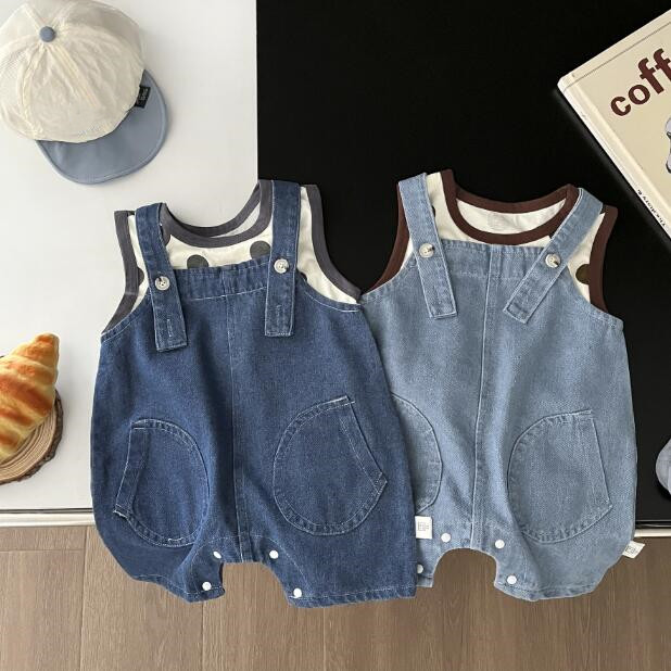 「2024」子供服★デニム★サロペット★韓国風子供服★ベビー★2色73-110CM
