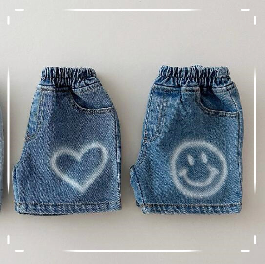 「2024」子供服★ボトムス★デニム★ショートパンツ★韓国風子供服★2色★90-130CM