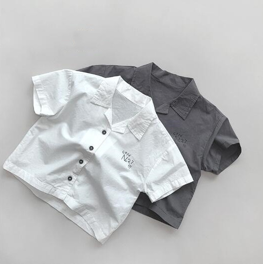 2024★夏新作★韓国風子供服★シャツ★カジュアル★2色80-130CM