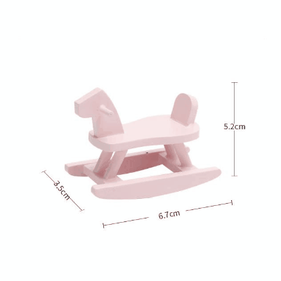 ミニチュア道具 ドールハウス用家具 フィギュア ぬい撮 ドール撮影 木馬 木製デコレーション 微風景 造景