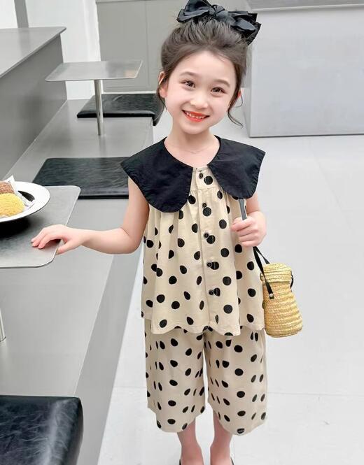 「2024」★子供服★トップス+ズボン★セットアップ★水玉★韓国風子供服★5-13#