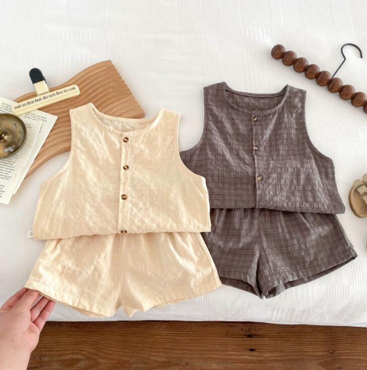 2024★夏新作★韓国風子供服★トップス+ズボン★カジュアル★2色80-120CM