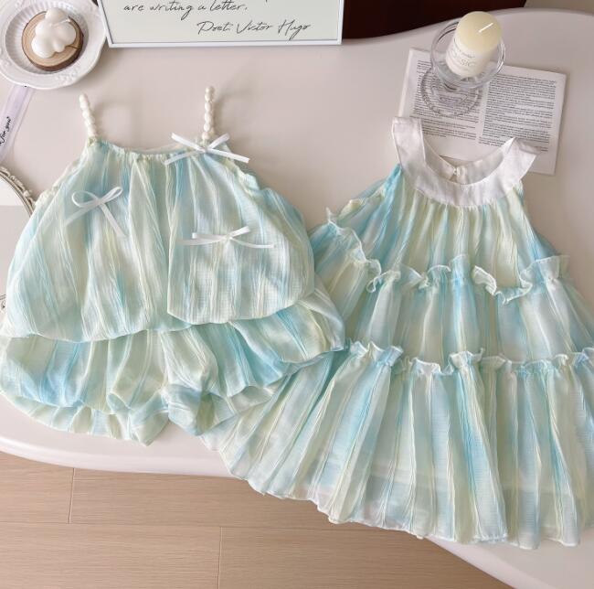 「2024」子供服★セットアップ★ワンピース★韓国風子供服★2色★90-140CM