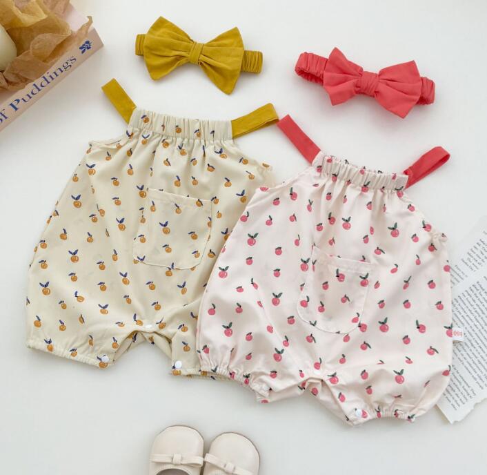 2024新品★ベビー服★ロンパース+ヘアバンド★66-90cm★2色