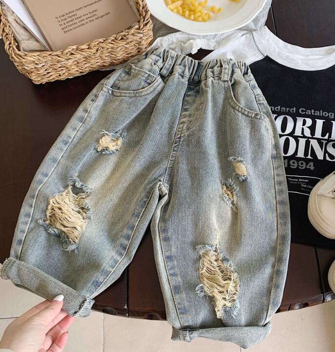 「2024」子供服★ボトムス★ジーンズ★ズボン★★韓国風子供服★80cm〜130cm