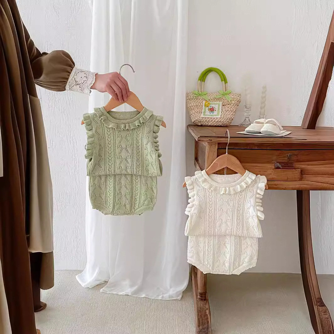 2024★夏新作★韓国風ベビー服★トップス+ズボン★66cm〜100cm 2色