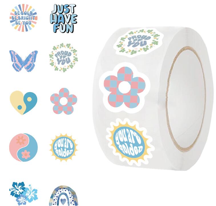 ★飾りシール★DIY粘着シール　ステッカー★500枚入り/巻