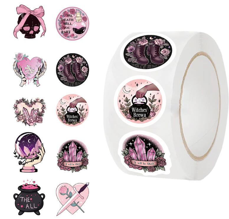 ★飾りシール★DIY粘着シール　ステッカー★500枚入り/巻