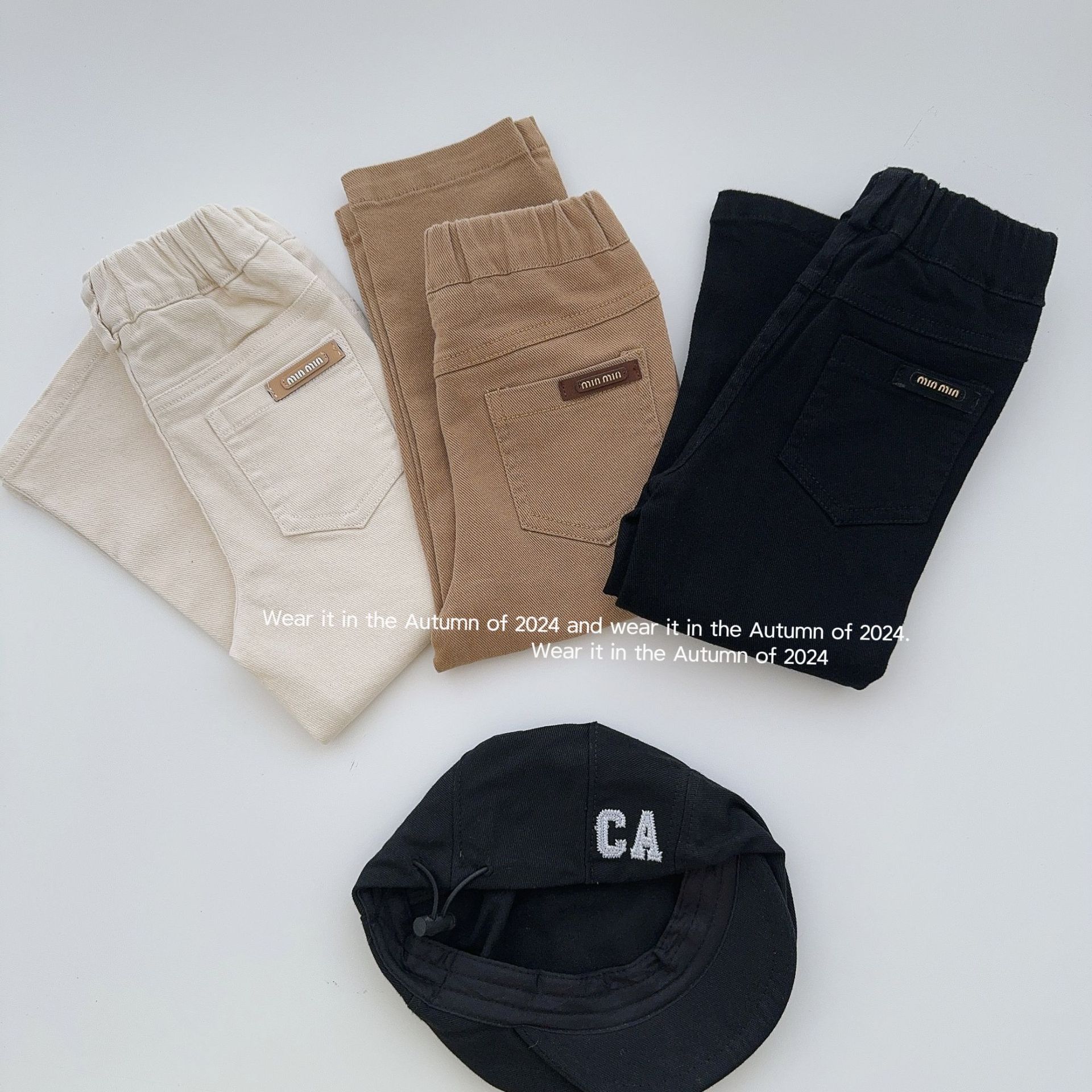 2024秋新作TQ★子供服　ズボン★90cm〜150cm 3色