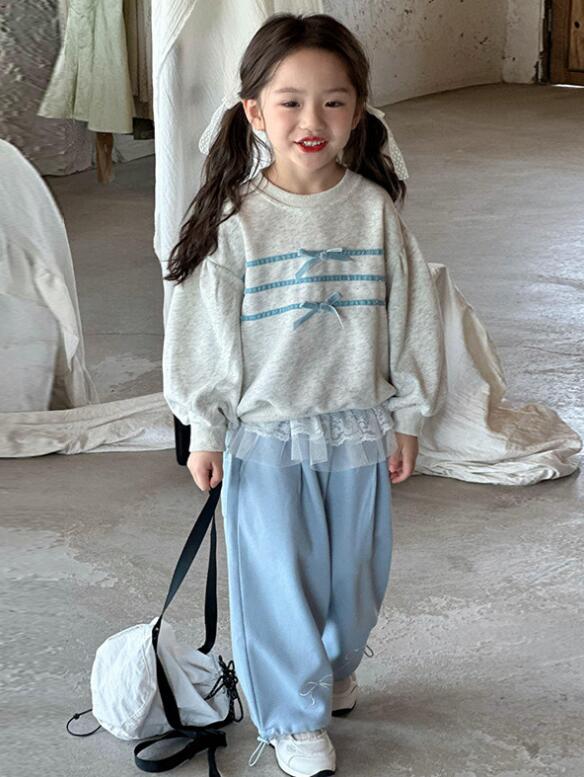 2024秋新入荷★子供服　トップス&レースのズボン分けて★90cm〜150cm