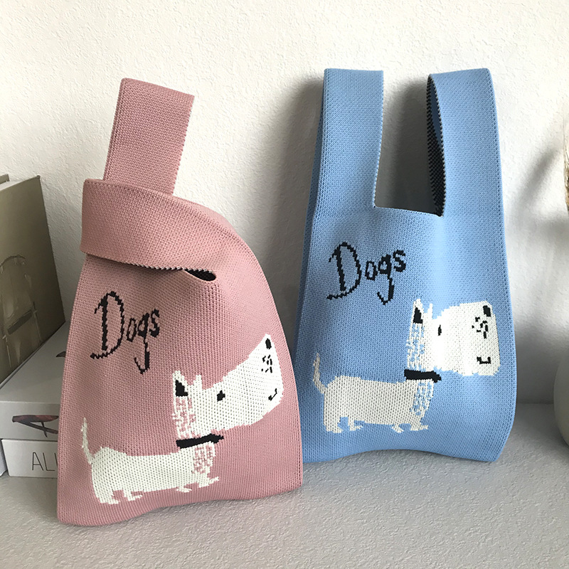 「2024」バッグ★ニットバッグ★ハンドバッグ★ 2色