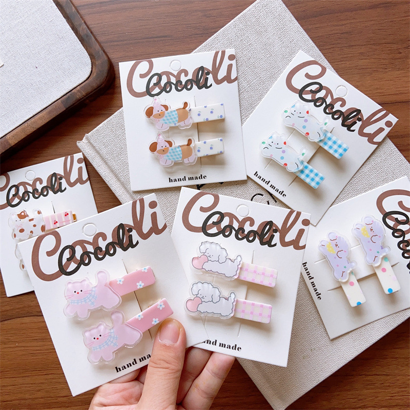 雑貨★子供用髪飾り　ヘアビン★アクセサリー★6色