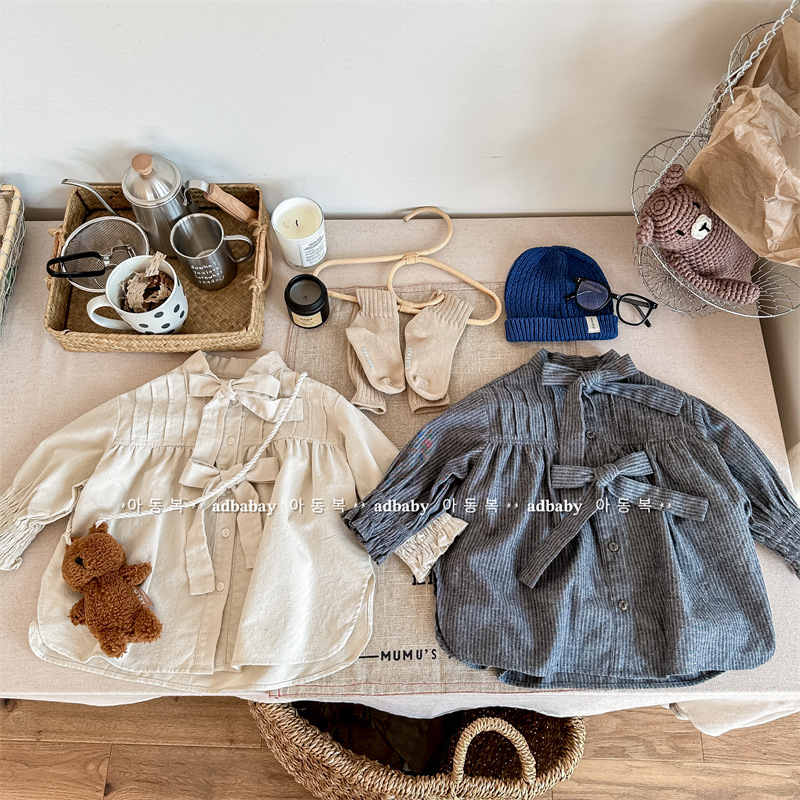 「2024」子供服★トップス★長袖シャツ★韓国風子供服★2色80cm〜130cm