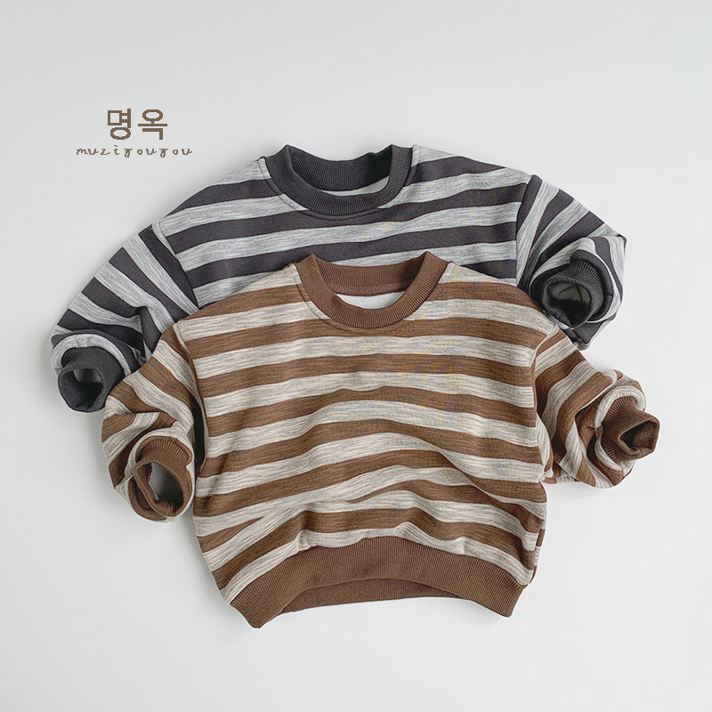 2024秋冬新品★子供服　トレーナー　トップス　裏起毛★80cm〜130cm 2色