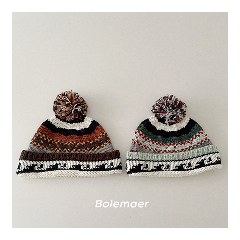 「2024」子供用★帽子★ニット帽子★防寒★キッズ★暖かい★2色