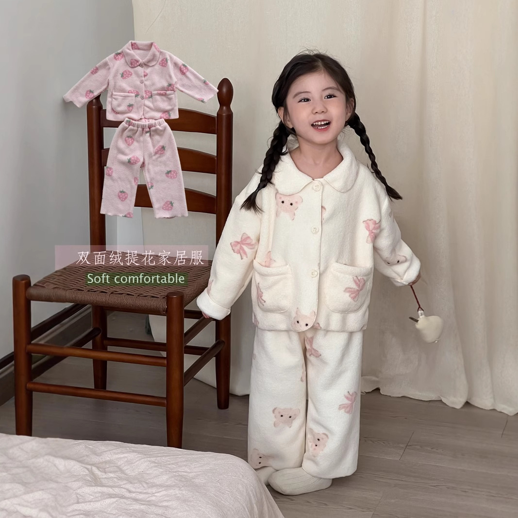 2024秋冬新品★子供服　部屋着セットアップ★90cm〜140cm 2色