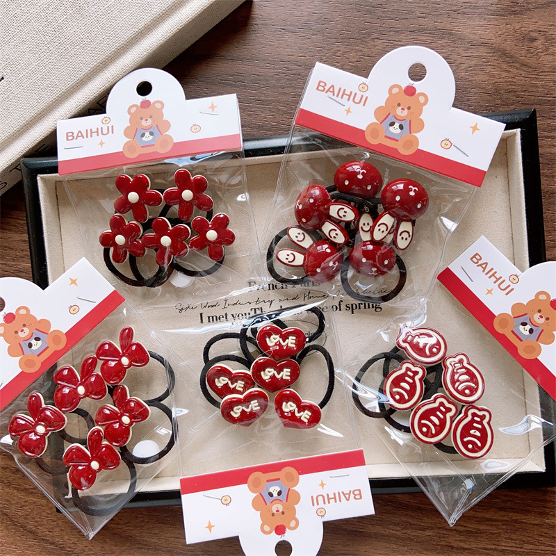 髪飾り★まとめ髪用★ヘアアクセサリー★子供用★ヘアゴム★5枚入り★可愛い