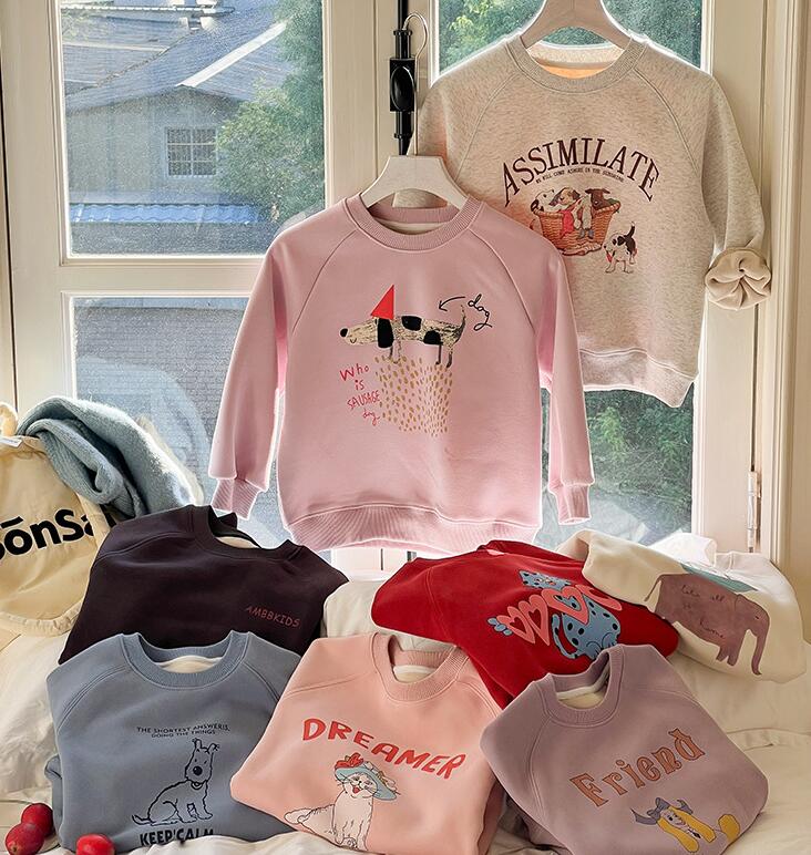 2024秋冬新品A★子供服　トレーナー　トップス★90cm〜160cm 8色