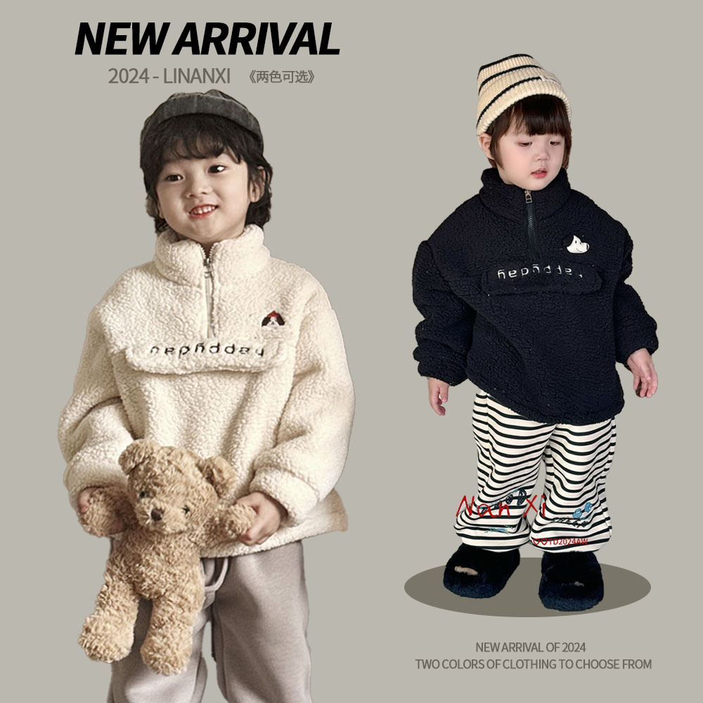 2024秋冬新入荷★子供服　ボアトップス★90cm〜130cm 2色