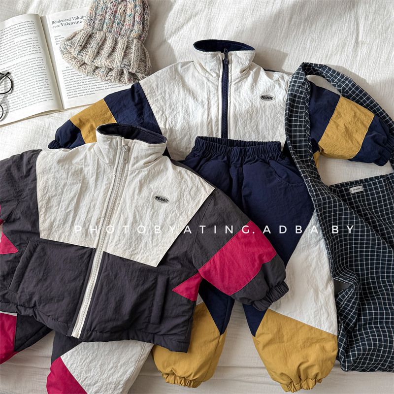 2024秋冬新品★子供服 　コート+ズボン　セット★80cm〜130cm 2色