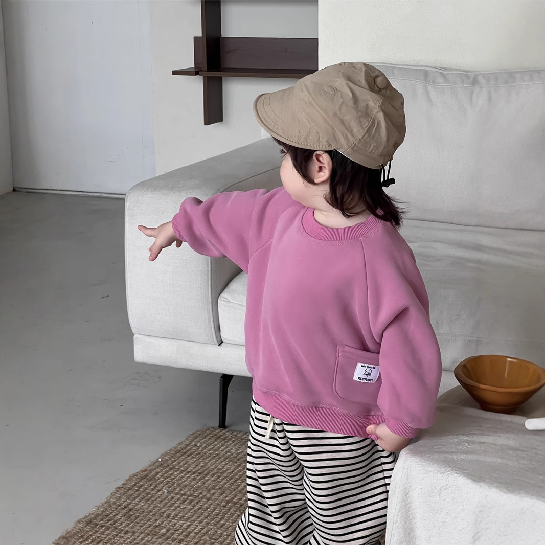 2024秋冬新品★子供服　トレーナー　裏起毛★73CM〜110cm 2色