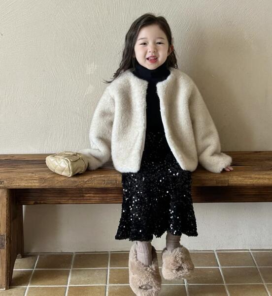 2024新品★子供服　裏起毛付きスカート&コート分けて★90-140cm★