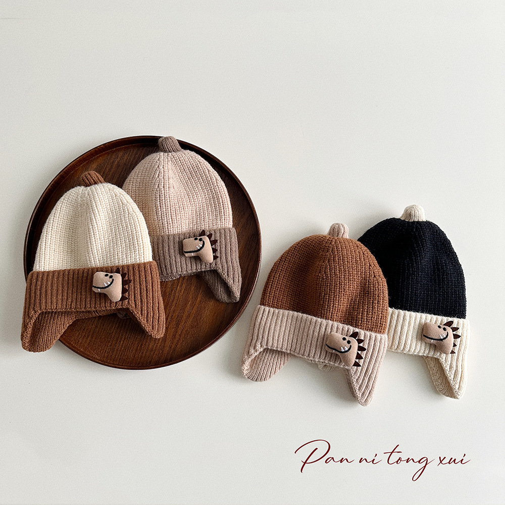 「2024」子供用★帽子★ニット帽子★耳カバー★ベビー★防寒★暖かい★4色