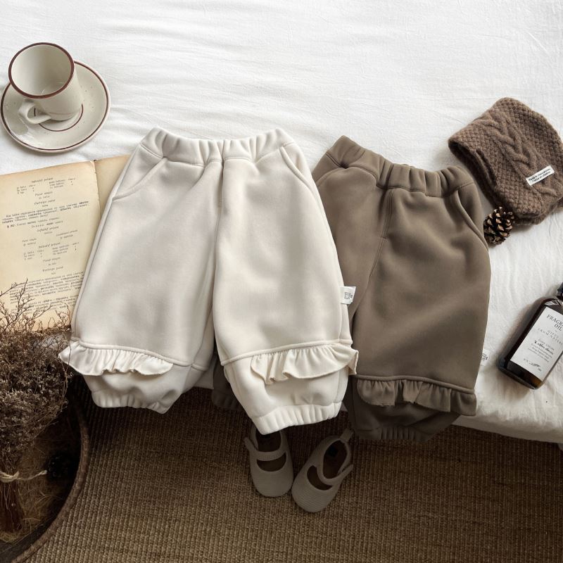 2024★夏新作★韓国風子供服★裏起毛★ズボン★66〜100 2色