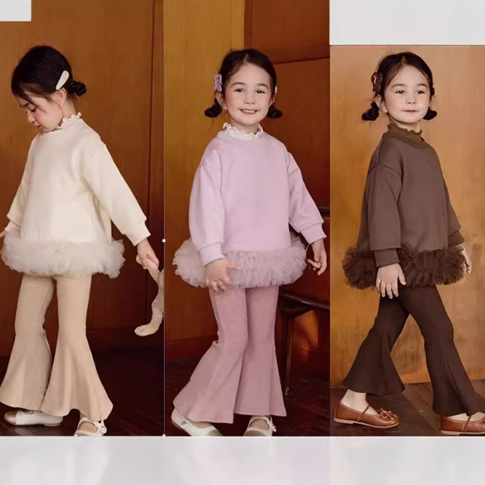 2024新作★子供服　トップス 裏起毛★7〜17 3色