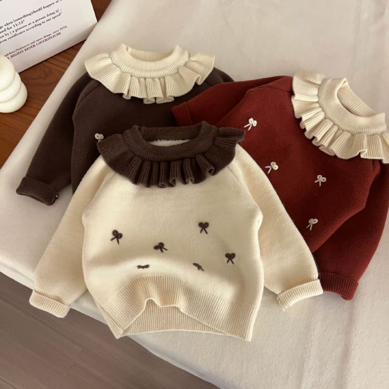 「2024」子供服★トップス★ニット★セーター★韓国風子供服★4色90cm〜130cm