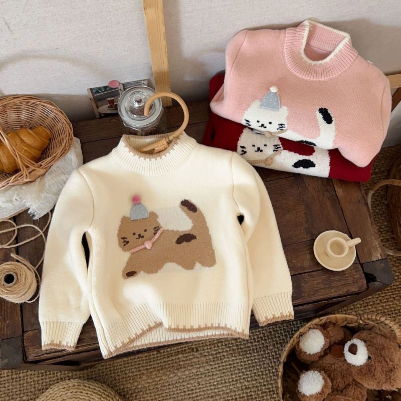 「2024」子供服★トップス★ニット★セーター★韓国風子供服★3色90cm〜130cm