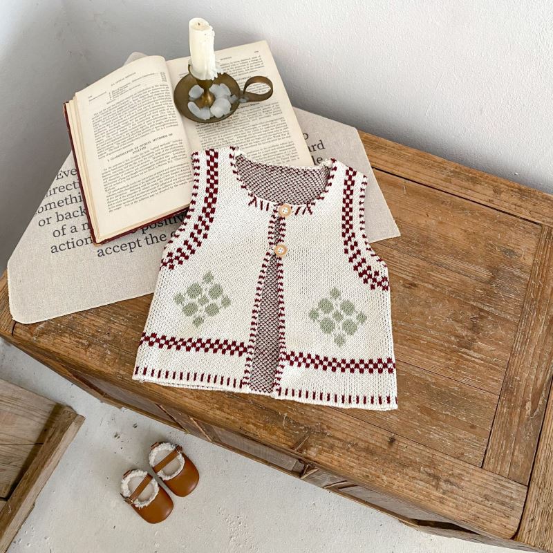 2025春新品★子供服 　ベスト　カーディガン★66cm〜100cm