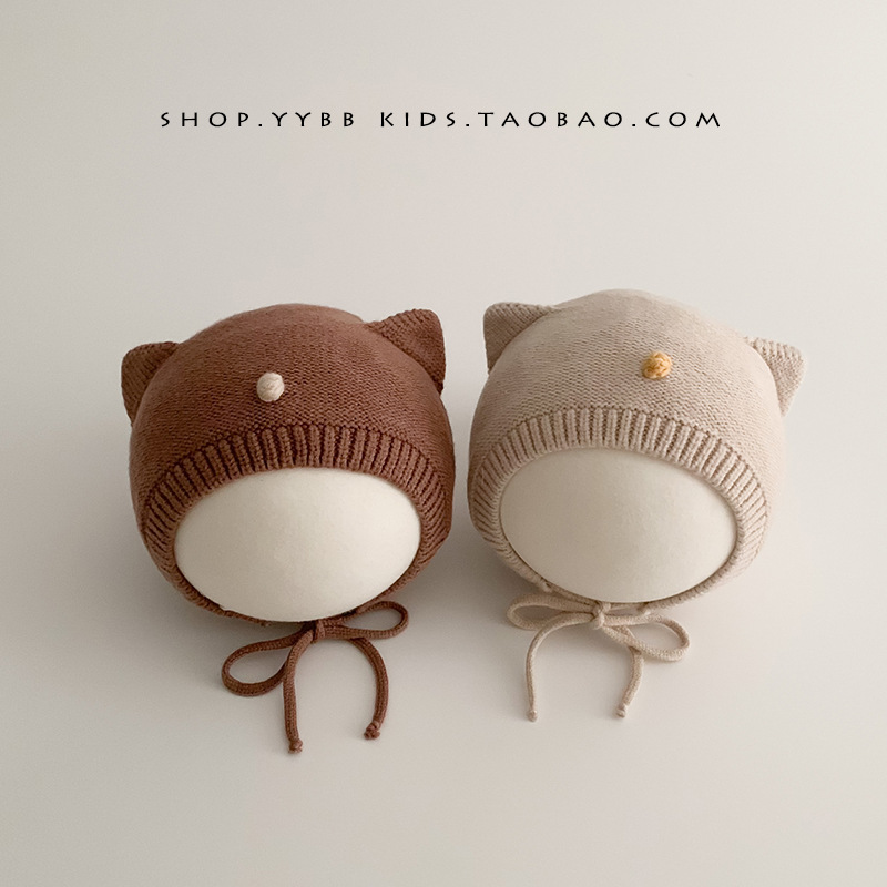 「2024」子供用★帽子★ニット帽子★耳カバー★防寒★ベビー★暖かい★4色
