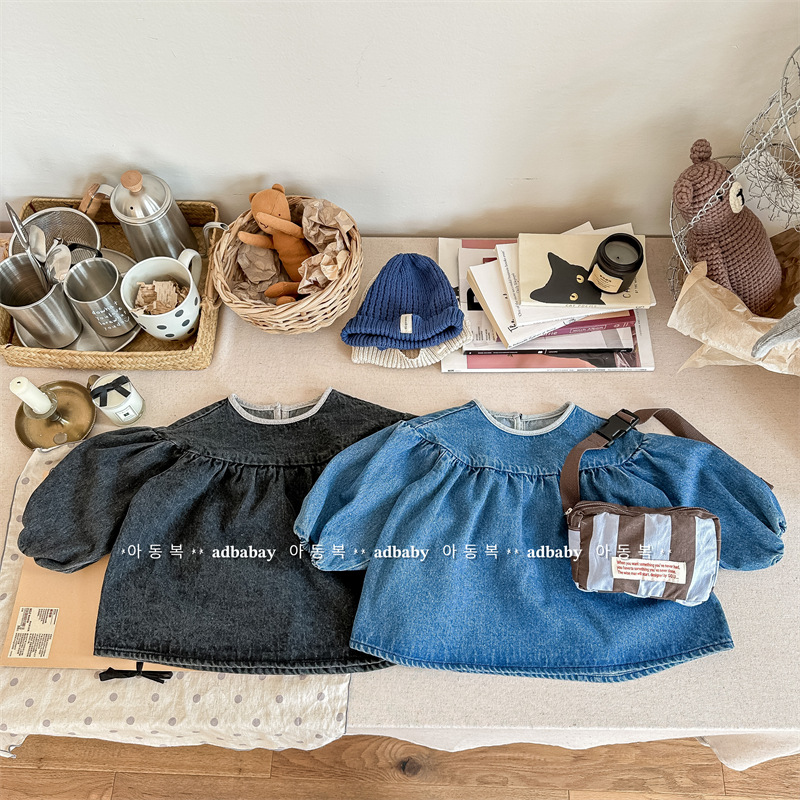 「2025」子供服★トップス★デニムシャツ★韓国風子供服★2色80cm〜130cm