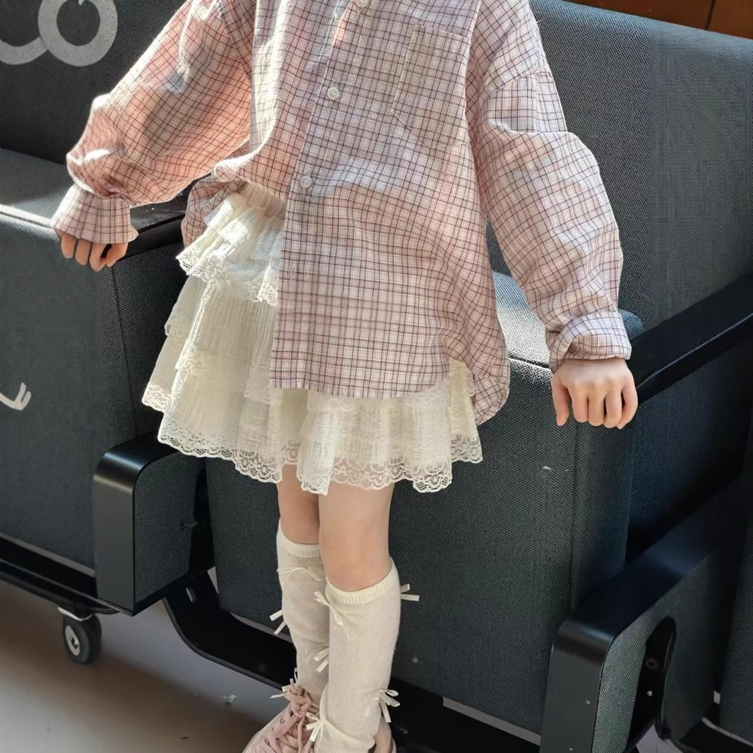 2025新作★子供服　格子シャツ&スカート分けて★90cm〜140cm