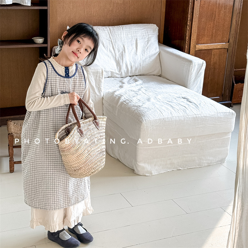 「2025」子供服★ワンピース★ノースリーブ★韓国風子供服★2色80cm〜130cm