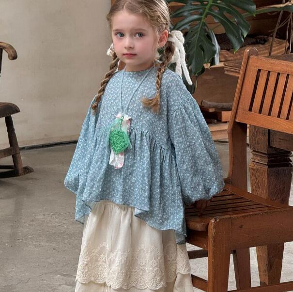 「2025」子供服★トップス★長袖シャツ★花柄★韓国風子供服★90cm〜140cm