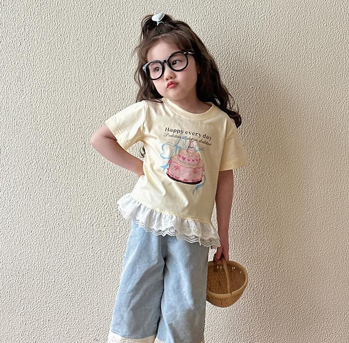 2025夏新作★子供服　トップス★80cm〜130cm 2色