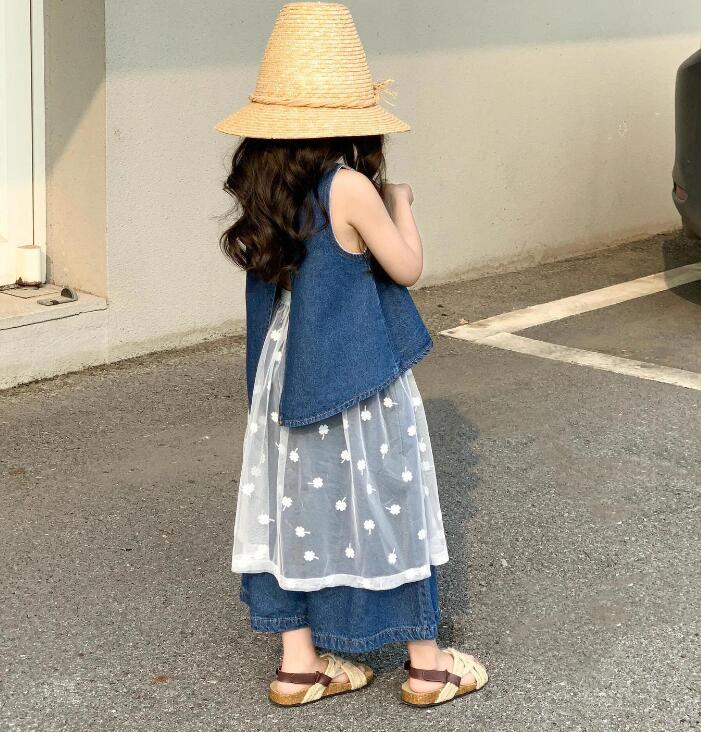 2025新品★子供服　デニムセット+エプロン　セットアップ★90cm〜140cm