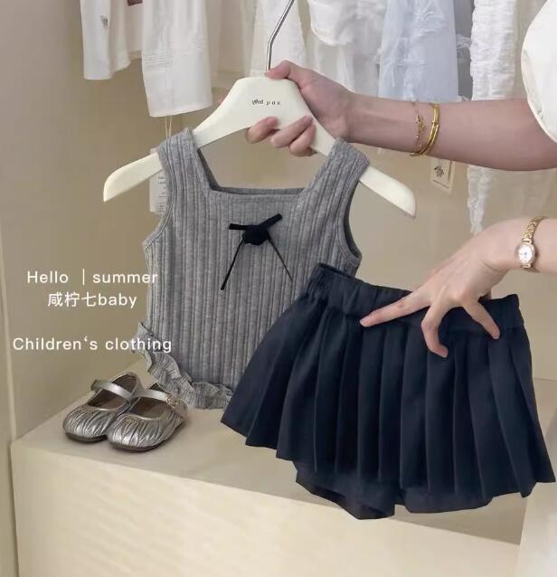「2025」子供服★ベスト+スカート★セットアップ★韓国風子供服★90cm〜140cm