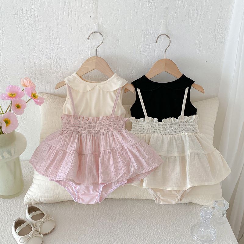 「2025」子供服★セットアップ★袖なし★韓国風子供服★2色73cm〜100cm