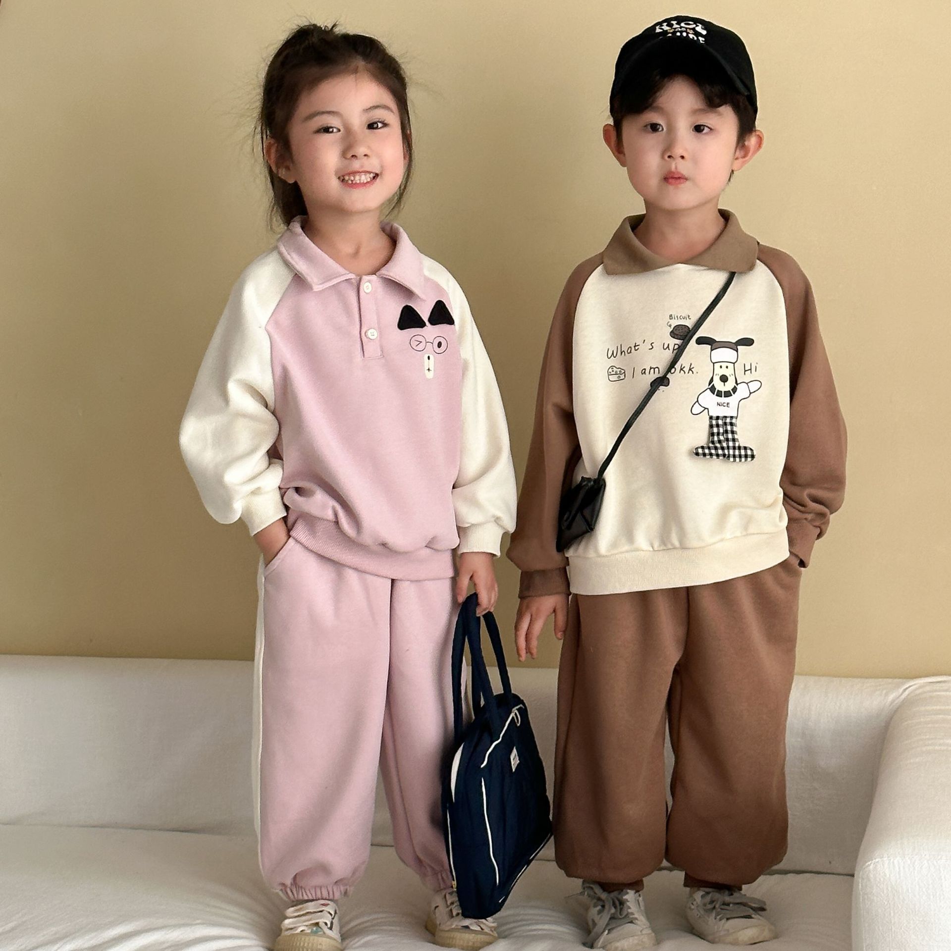 2025秋新品★子供服　セットアップ★80cm〜150cm 2色