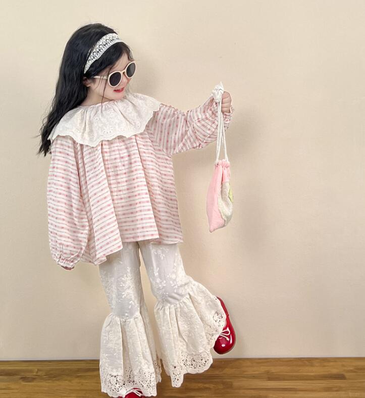 「2025」子供服★トップス★長袖シャツ★ズボン★韓国風子供服★2色90cm〜140cm