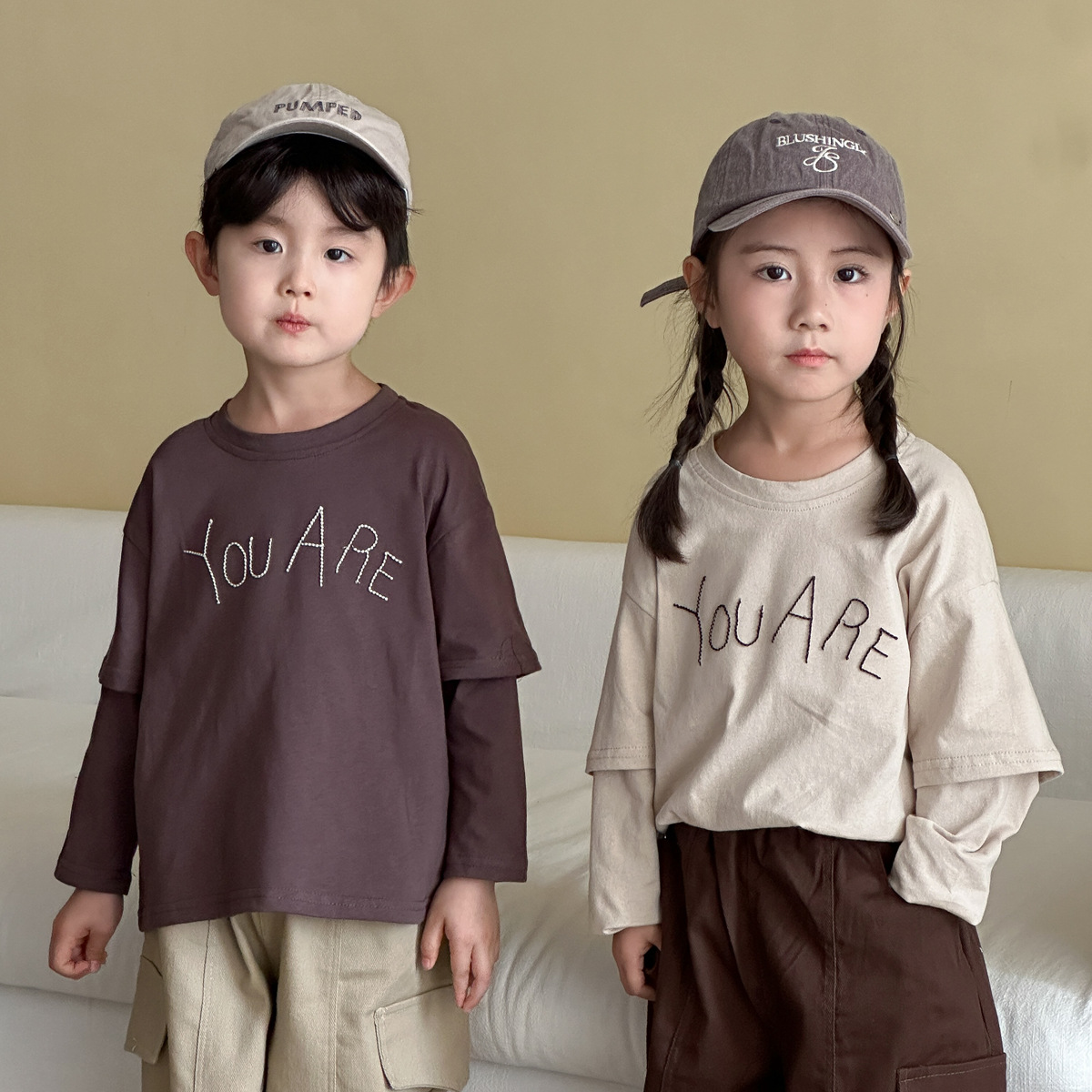 「2025」子供服★トップス★Tシャツ★韓国風子供服★2色80cm〜150cm