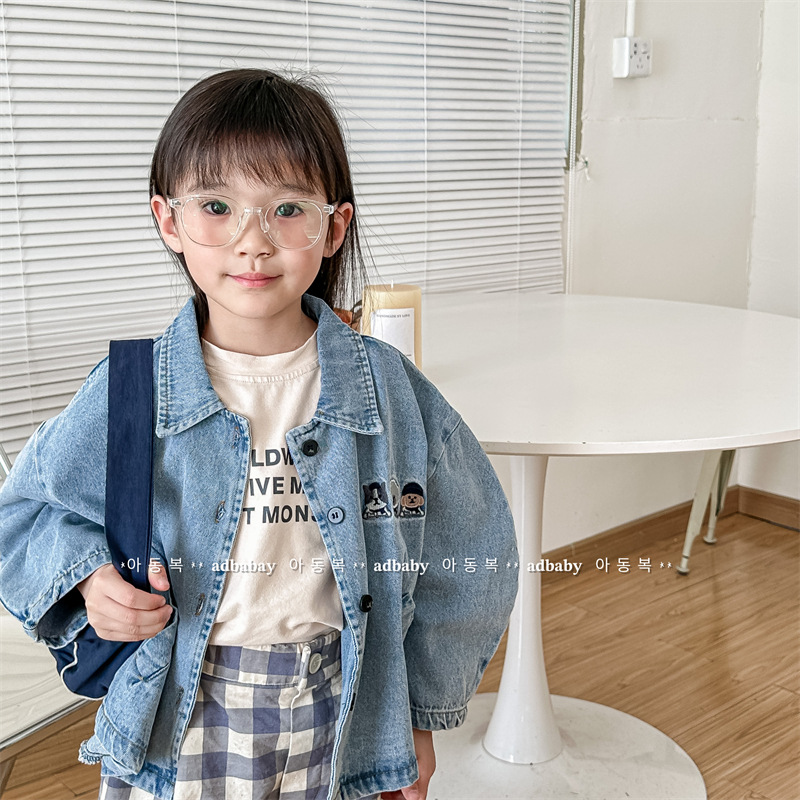 「2025」子供服★トップス★デニム★カーディガン★韓国風子供服★2色80cm〜130cm